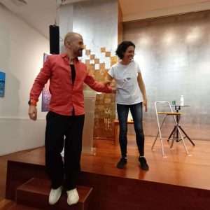 Francisca y yo, al finalizar el acto
